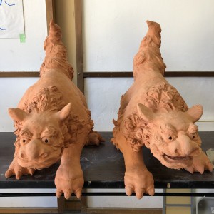 シーサー彫刻造形