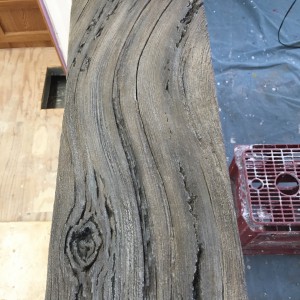 擬木のカウンター天板 制作中